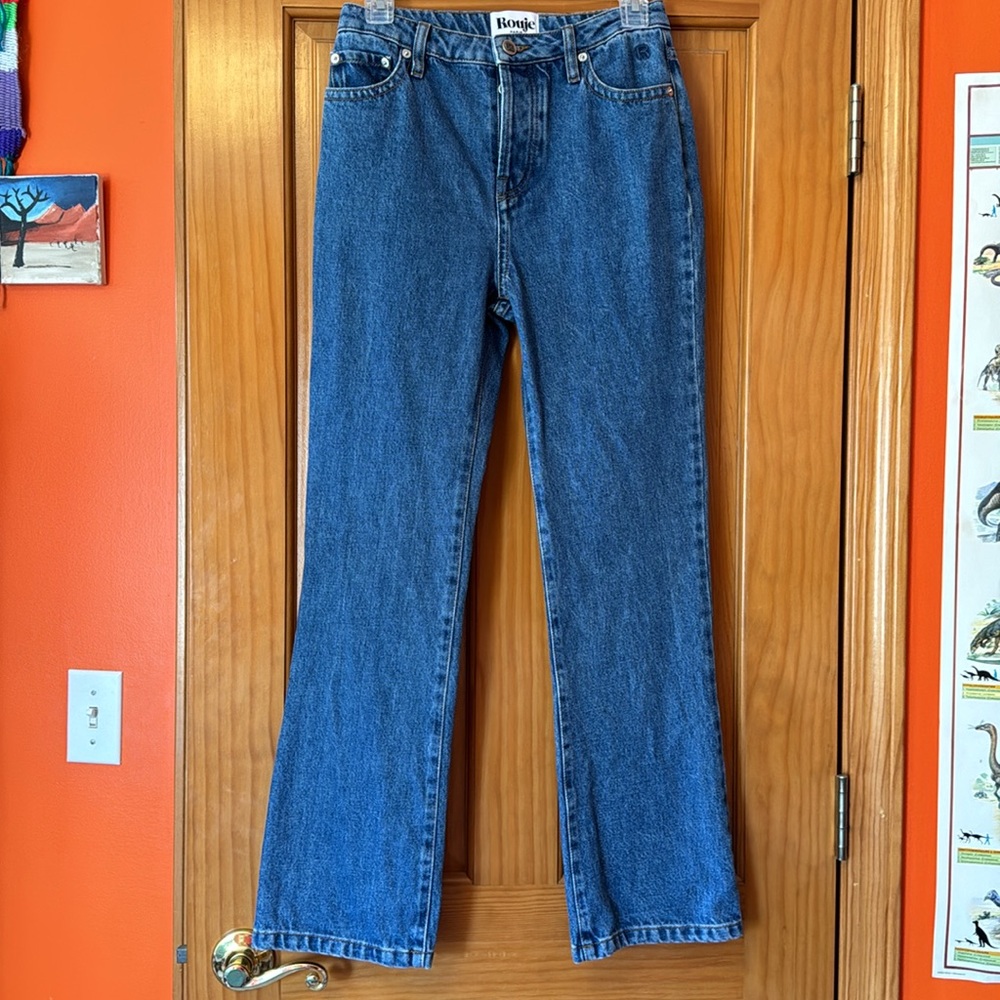 Rouje Paris straight leg mid-rise jeans, size 36/XS